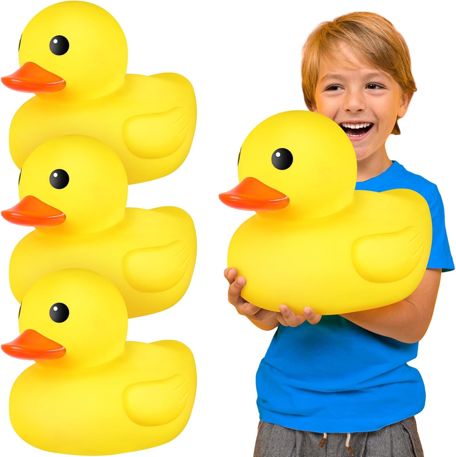 Deekin 2 Pcs Jumbo Rubber Duck 10.2 Inch Duck Bath Toy