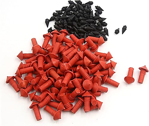 uxcell 170pcs coche universal hongo en forma de reparación de neumáticos insertos tapones rojo negro