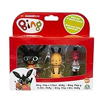 Giochi Preziosi Bing Set 3 Mini Personaggi, Bing, Flop e Dottor Molly, dai Colori Luminosi e Dalle Giuste Dimensioni per le Mani dei più Piccoli, per Bambinia Partire dai 18 Mesi, BNG41000, multi