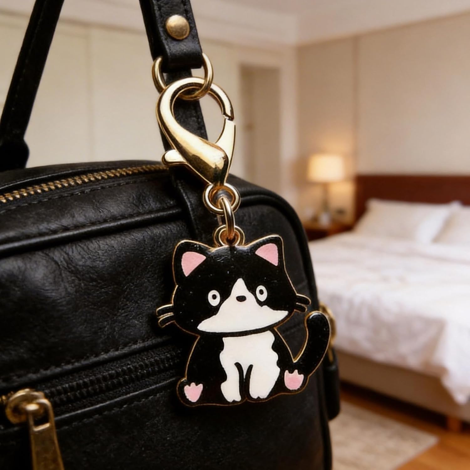 choice of all Cat Keychain Cat Bag Charm Cute Charms for Backpacks Clip On Cat Collar Charms for Handbags Accessories image 2