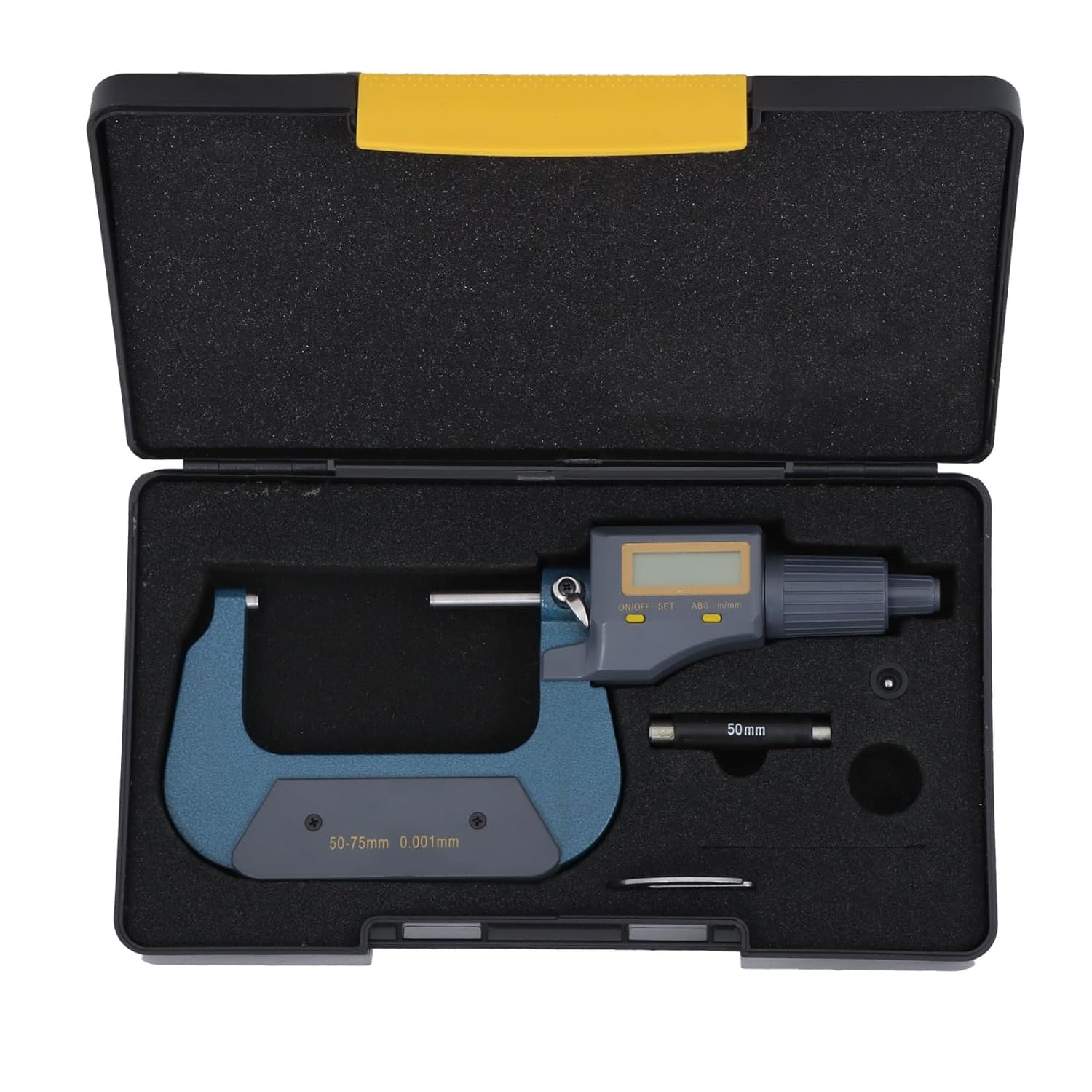 findmall 2-3 Inch (50-75mm), Resolution 0.001mm / 0.00005" Digital Electronic Outside Micrometer Carbide Tip, Solid Metal