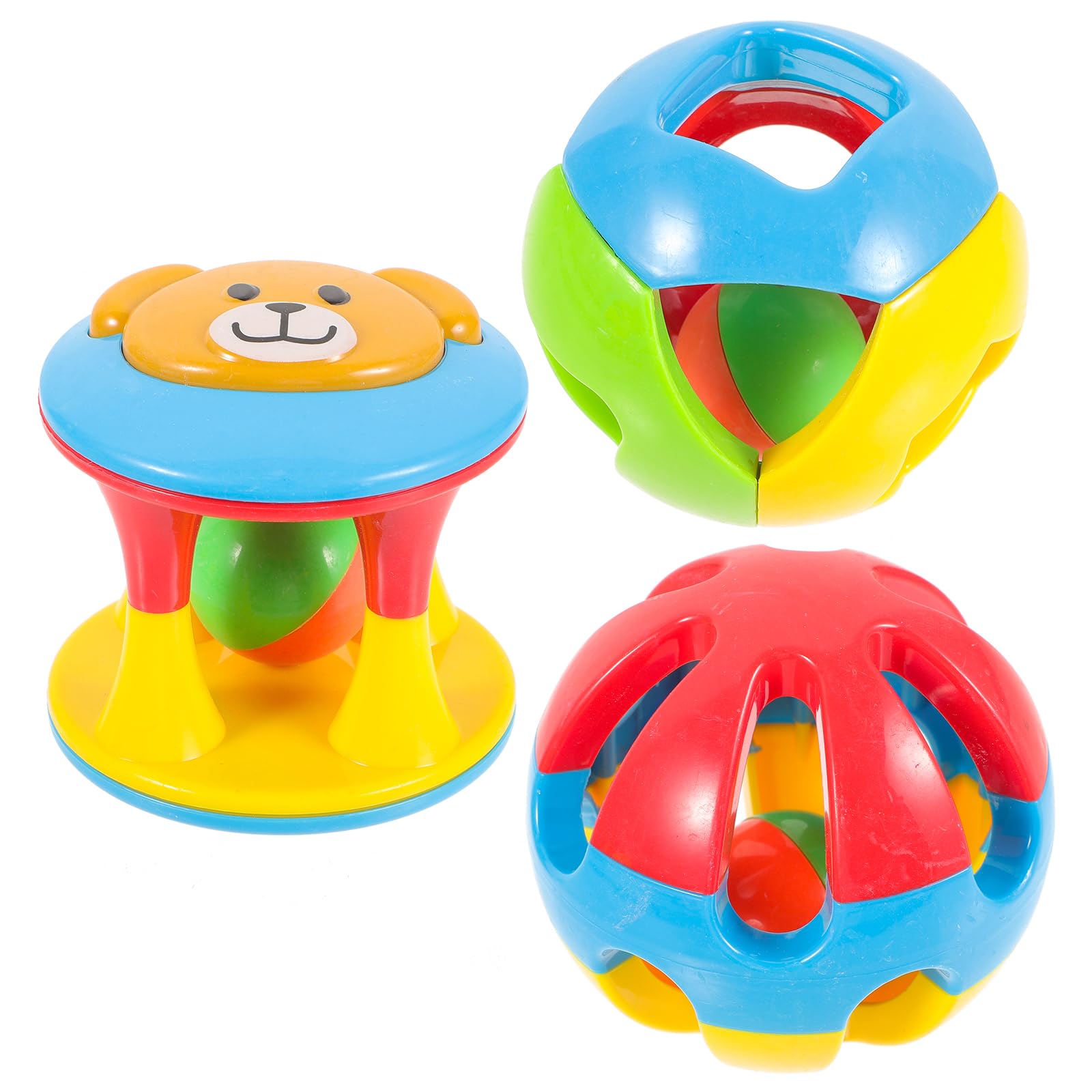 POPETPOP Parrot Chew Toy Ball: 3pcs Pet Cage Hanging Toy