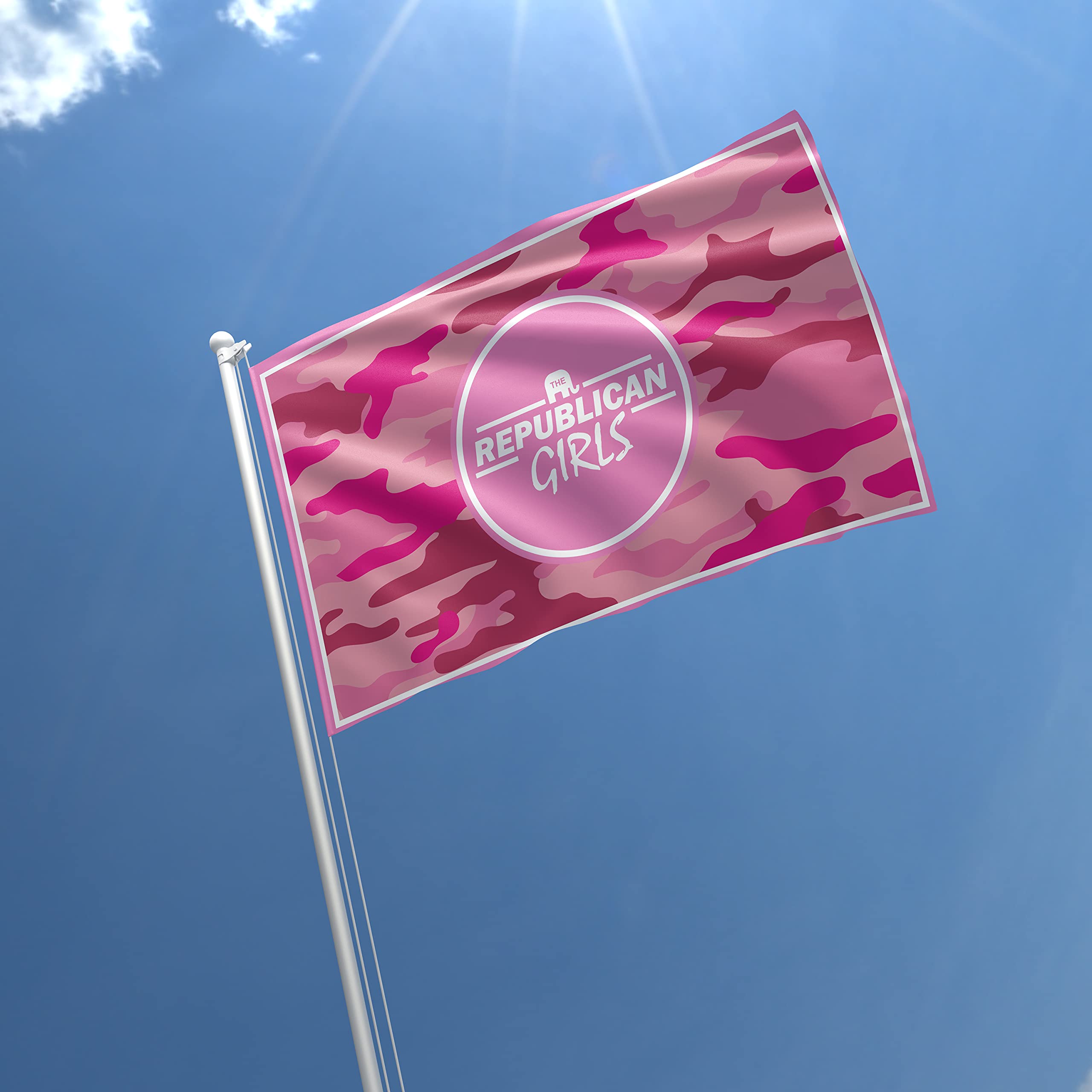 Flaggenbanner 'Republikanische Mädchen' – 90x150 Cm, Aus Nylon, Mit Messingösen, Camo-Design