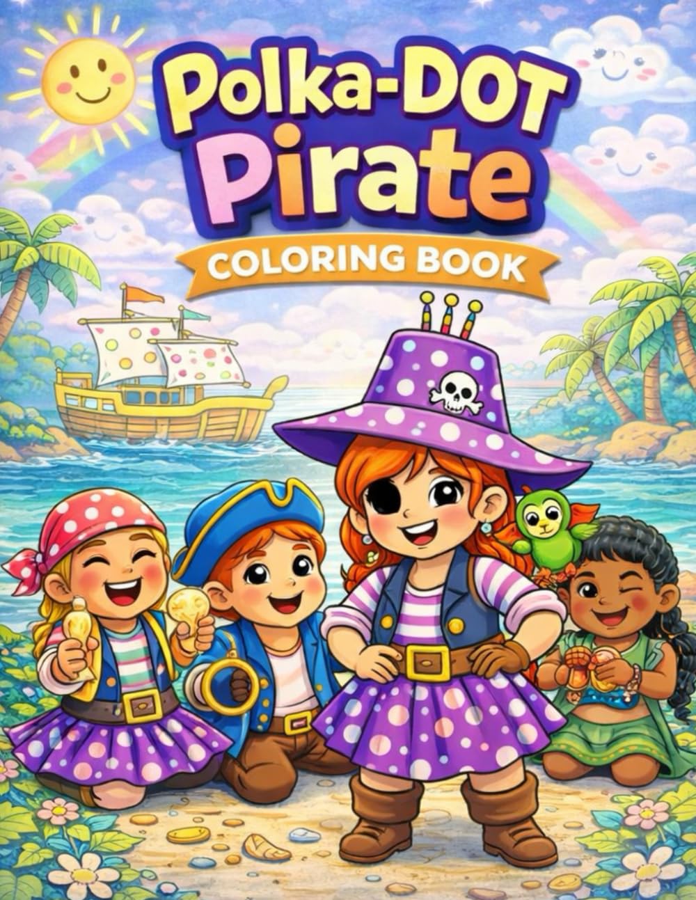 The Poka-Dot Pirate Coloring Book: A Silly Pirate Coloring Adventure on the High Seas A Happy Pirate Adventure for Little Artists Cute Pirates, Big Smiles, and Ocean Fun