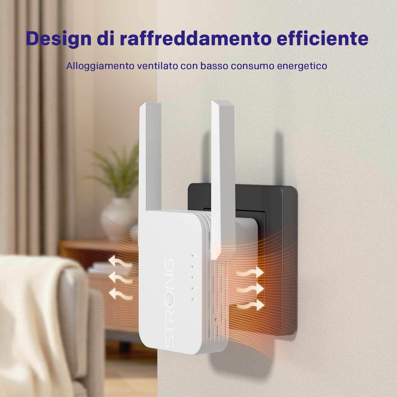 STRONG Ripetitore WiFi N300, Amplificatore WiFi Lunga Copertura