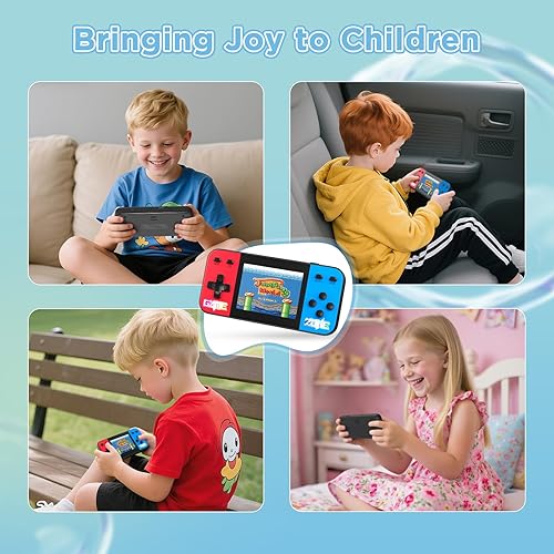 Miniatura 3 de Consola de juegos portátil, 240 videojuegos retro precargados, reproductor de juegos portátil con batería recargable de 3.0 pulgadas, pantalla LCD