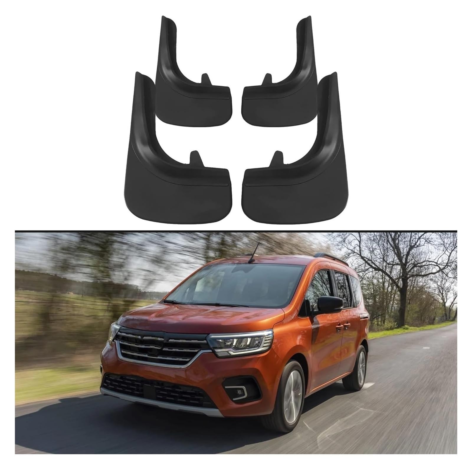Kangoo　マッドガード　左右各1枚 Amazon.co.jp: マッドガード 用 ルノー 用 カングーフロントリアゴム