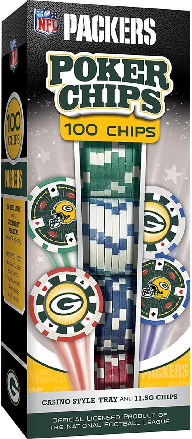 Masterpieces Green Bay Packers NFL Poker Chips 100pc