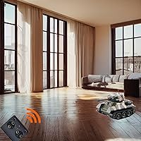 Vista 5 de Mini WWII - Tanque de tigre alemán gris RC a escala 1/72, modelo electrónico de radio a control remoto