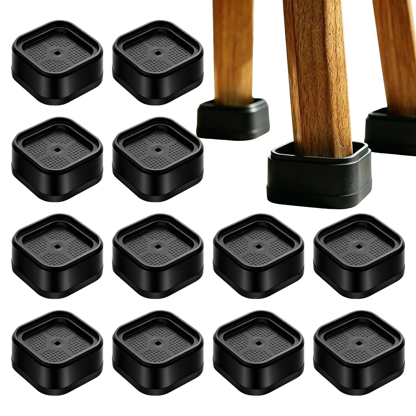 12 Pack Furniture Risers, Heavy Duty Adjustable Plastic Chair Desk Risers