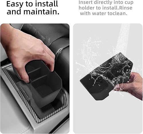 Miniatura 4 de Soporte de taza trasera para consola central compatible con Toyota Tacoma 2024-2025, material de silicona para accesorios de Tacoma, reemplazo de