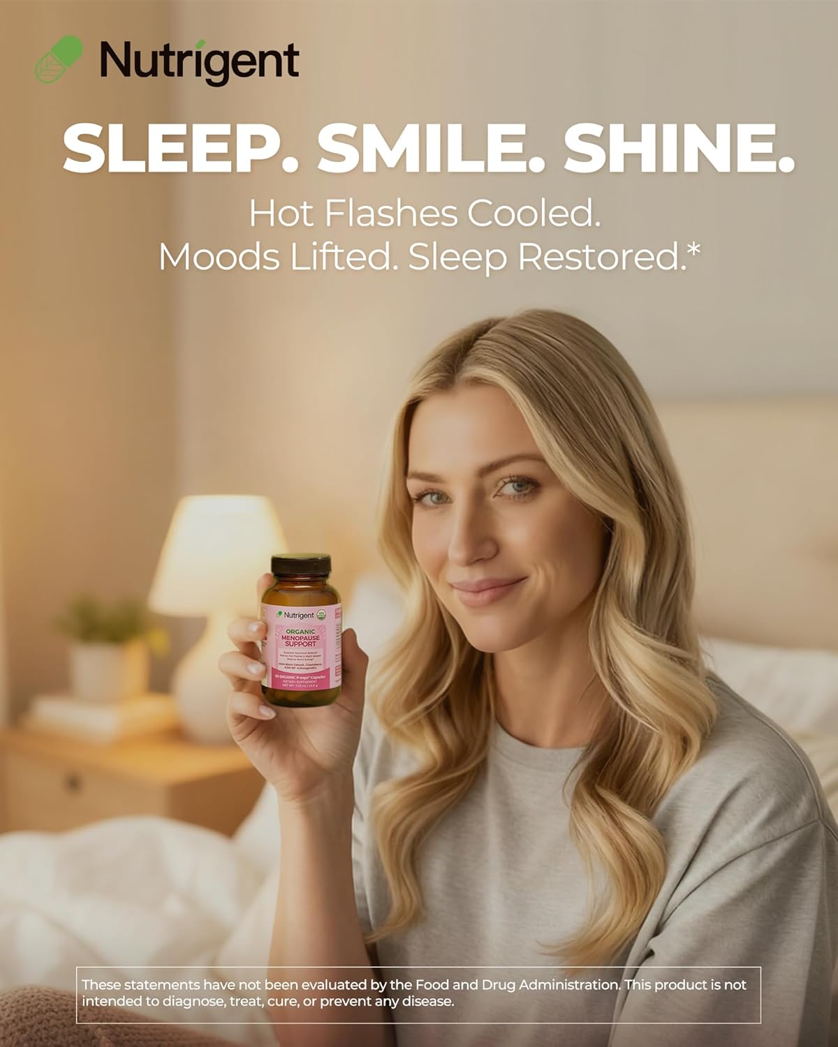 USDA Organic KSM-66 Ashwagandha, Vitex Berry & Black Cohosh, Menopause Support Supplement for Women, Natural Relief for Hot Flashes, Night Sweats & Mood Swings, Hormone-Free (60 CT) - Image 6