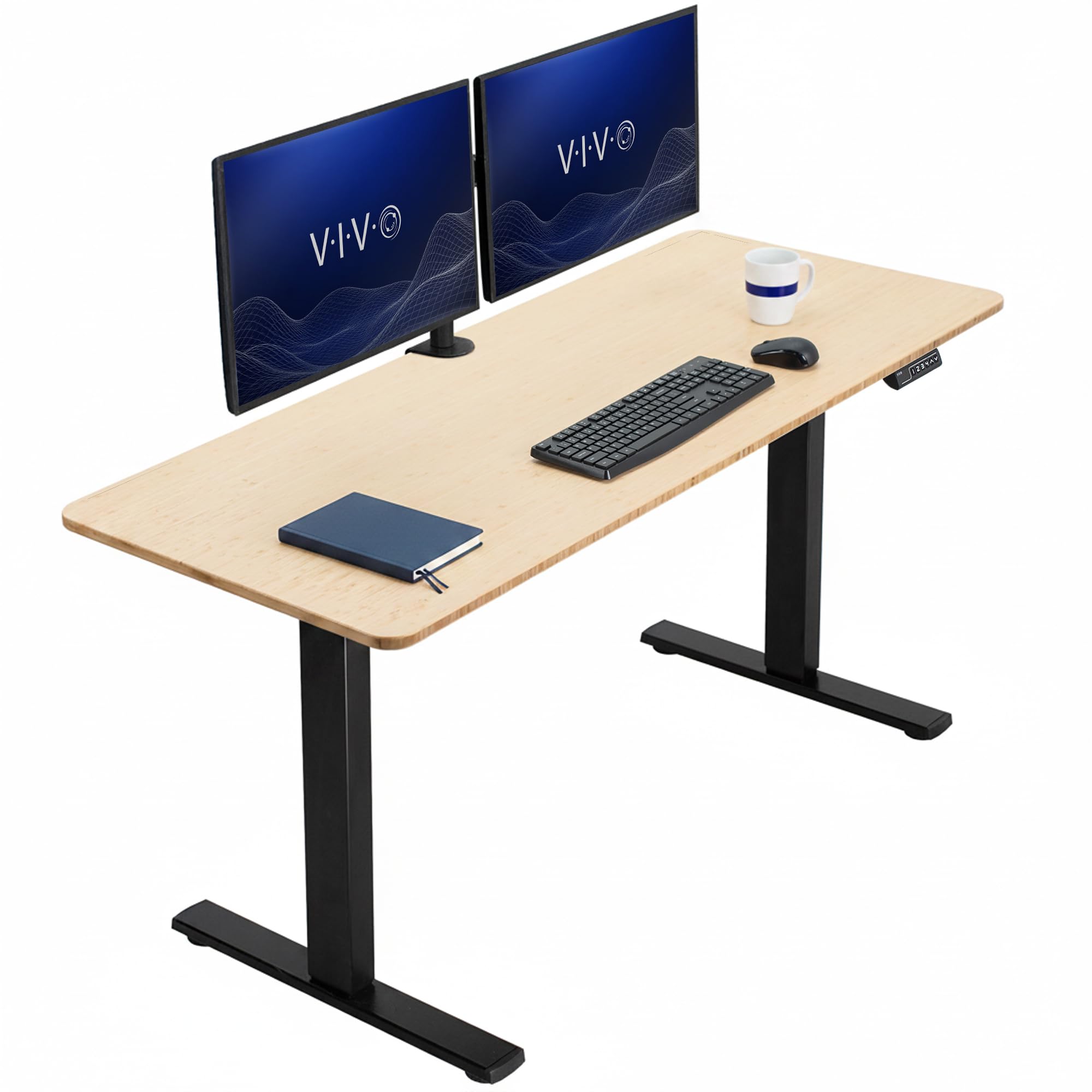 VIVO Real Bamboo 60 x 24 in Standing Desk, DESK-KIT-1B6O