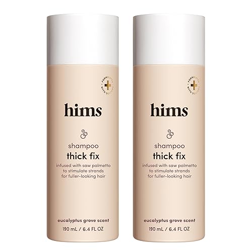 Hims Thick Fix Shampoo - Saw Palmetto para un crecimiento y engrosamiento saludable del cabello, limpieza del cuero cabelludo, vegano, sin sulfatos