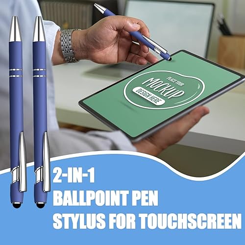 Miniatura 5 de 50 bolígrafos negros Inkling con lápiz capacitivo 2 en 1 para pantallas táctiles, bolígrafo de agradecimiento 2 en 1, regalo para colegas,