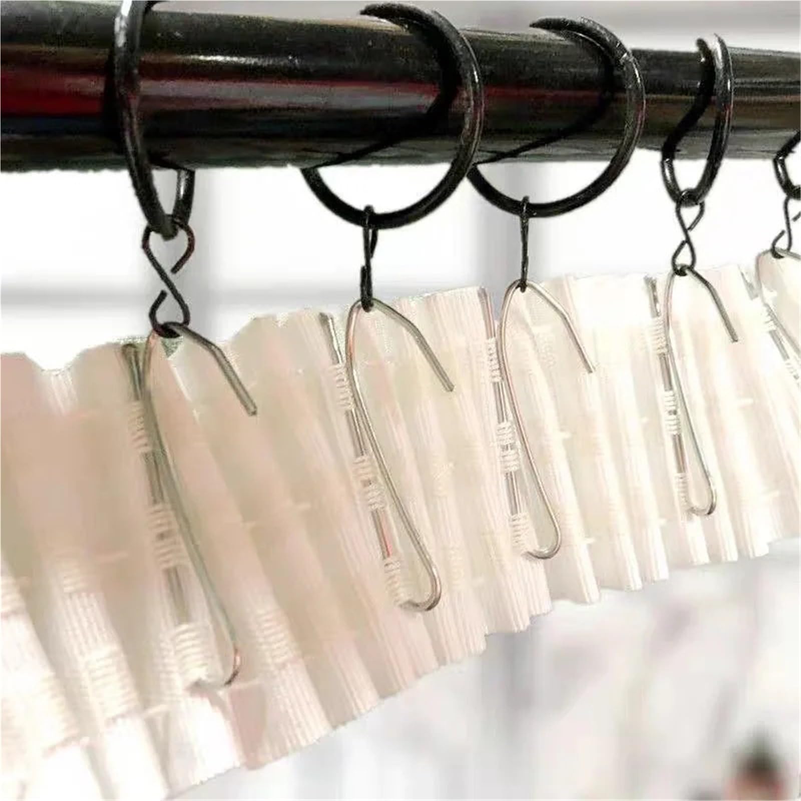 Rufflette pour Rideaux Ruban de Rideau plissé à 3 Lignes, Ruban plissage Blanc for réaliser des projets décoration intérieure(10m)