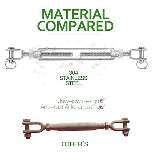 Miniatura 6 de Tensor de mandíbula Jamiikury M10, tensor de acero inoxidable con mandíbula y mandíbula, tensor de cuerpo cerrado marino con mandíbula y mandíbula