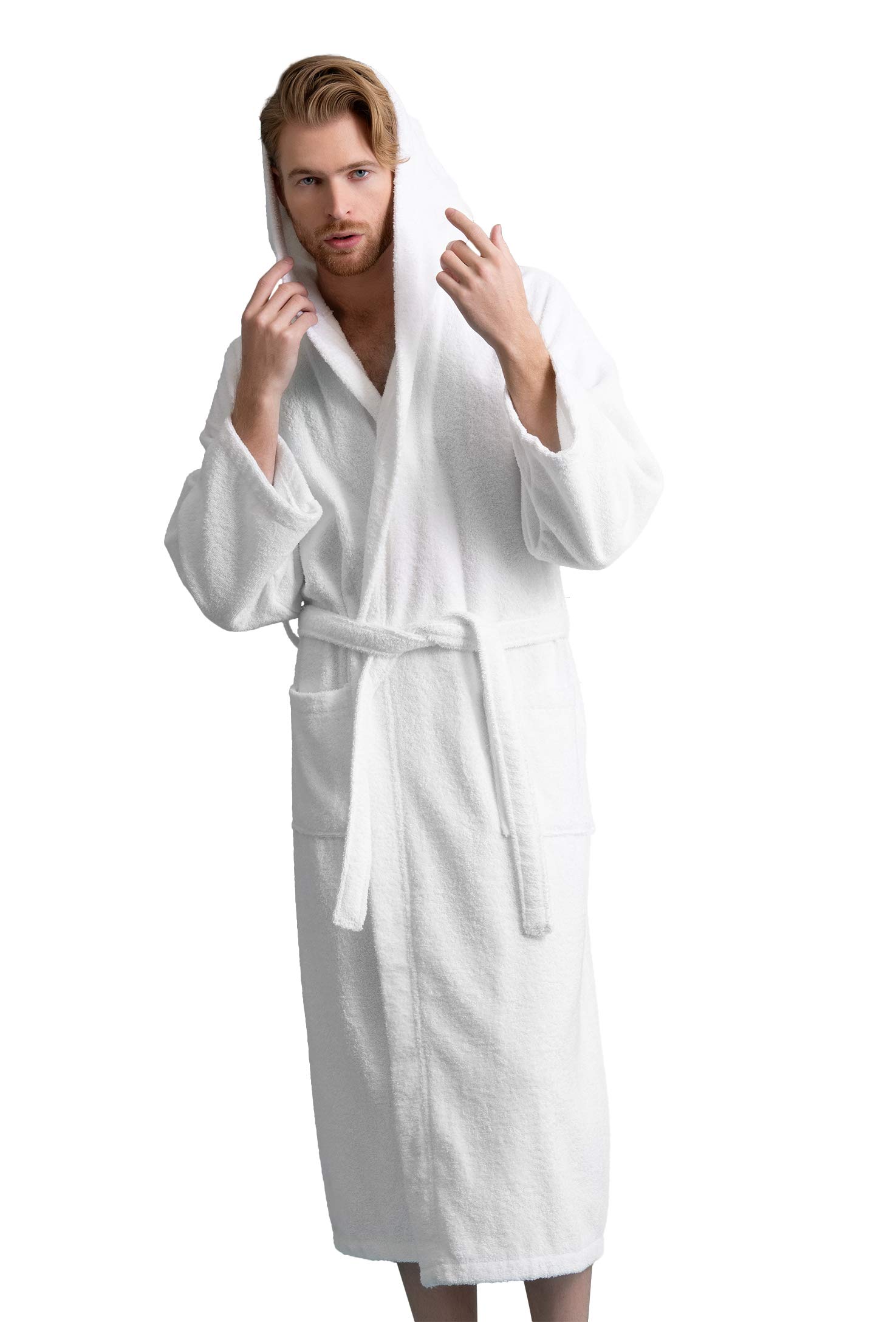 Men's Hooded Turkish Terry Bathrobe
