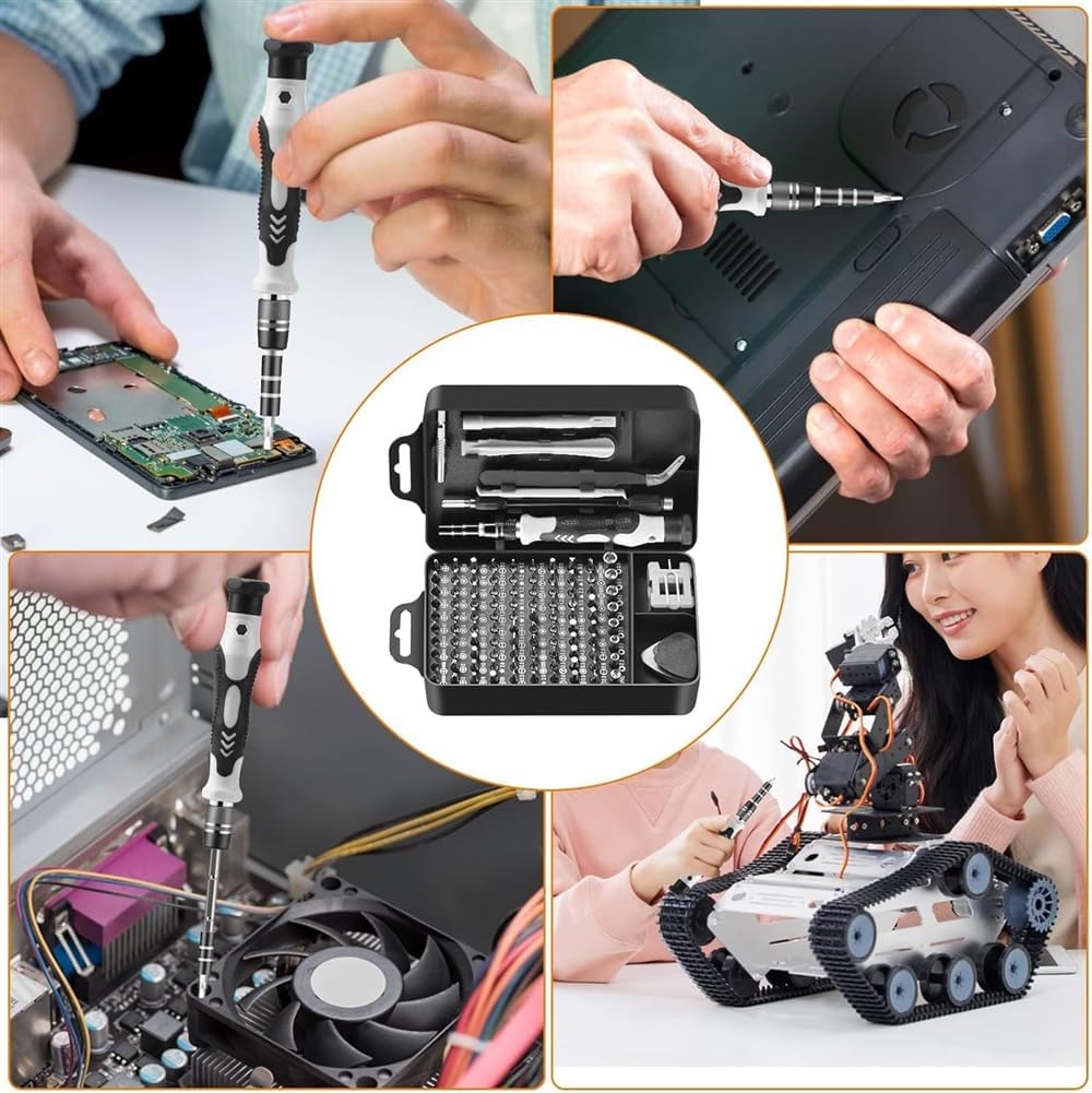 115-in-1 Precision Screwdriver Set, Electronics Drive Tool Kit Micro Magnetic Screwdriver with Flexible Shaft for Phone, Mac, Computer, Watch, Console, Doorbell, Electronic, Tools Gift