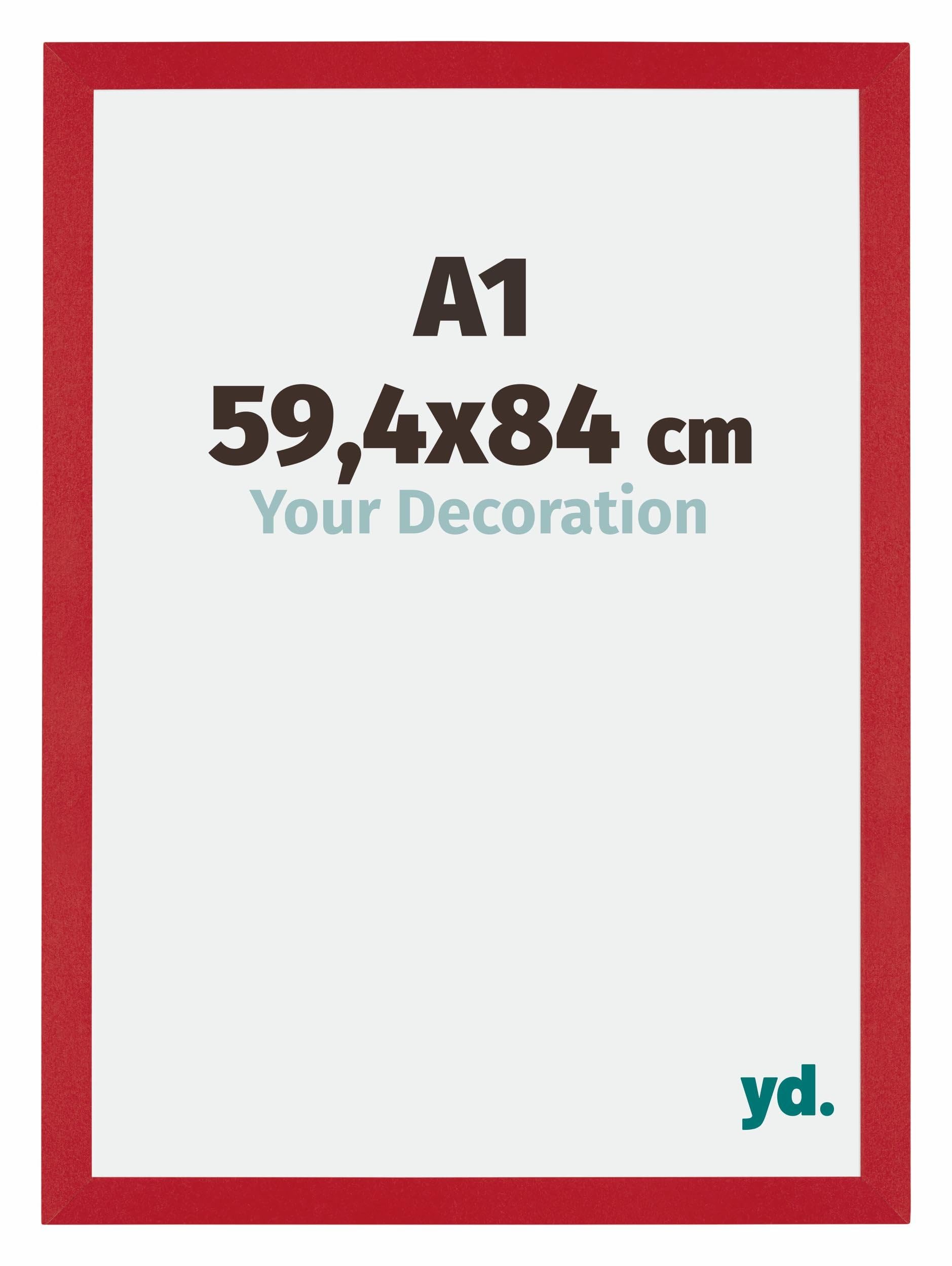 Your Decoration - Puzzle frame A1 59,4x84 - Red - Puzzle frame 1500-2000 Pieces - MDF Photoframe - Mura