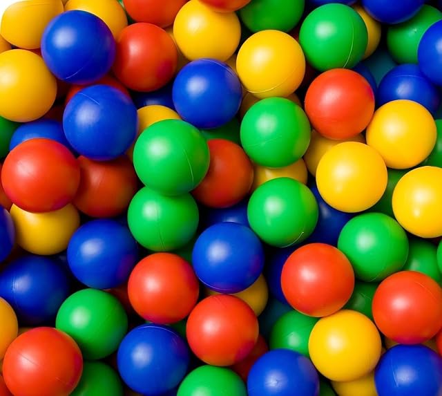 HH Home Hut 200 Soft Plastic Play Balls Multicoloured  Crush Proof ,No Sharp Edges, Non Toxic, Phthalate & BPA Free Indoor, Outdoor - Use in Baby or Toddler Ball Pit, Bath tubs, Swimming pools