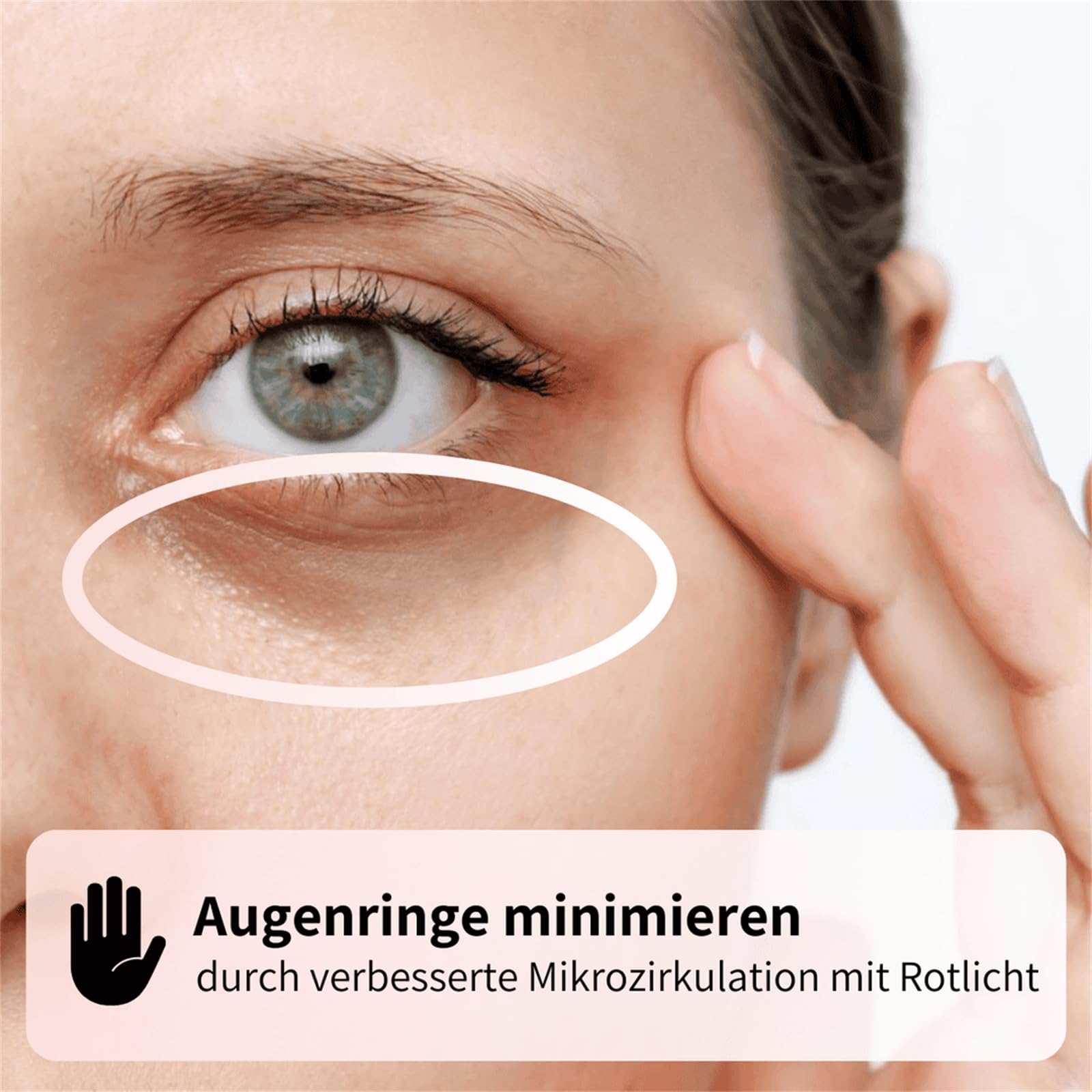 stellaura Aureva - Verjüngende Rotlicht-Therapie für strahlendere Augenpartie Rotlicht Augenmassagegerät zur Faltenreduzierung und Augenverjüngung