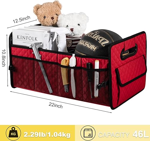 Miniatura 7 de JiatuA Organizadores y almacenamiento para maletero de automóvil para SUV, caja de contenedores plegable con múltiples compartimentos, accesorios de