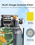 Desktop Betta Small Aquarium Glass Fish Tank 1.25 Gallons Complete Set, Self Cleaning Filter System Bright LED Light Gravel Plant Cleaning Tool, Starter Kit Small Space Easy Setup Space-Saving Design