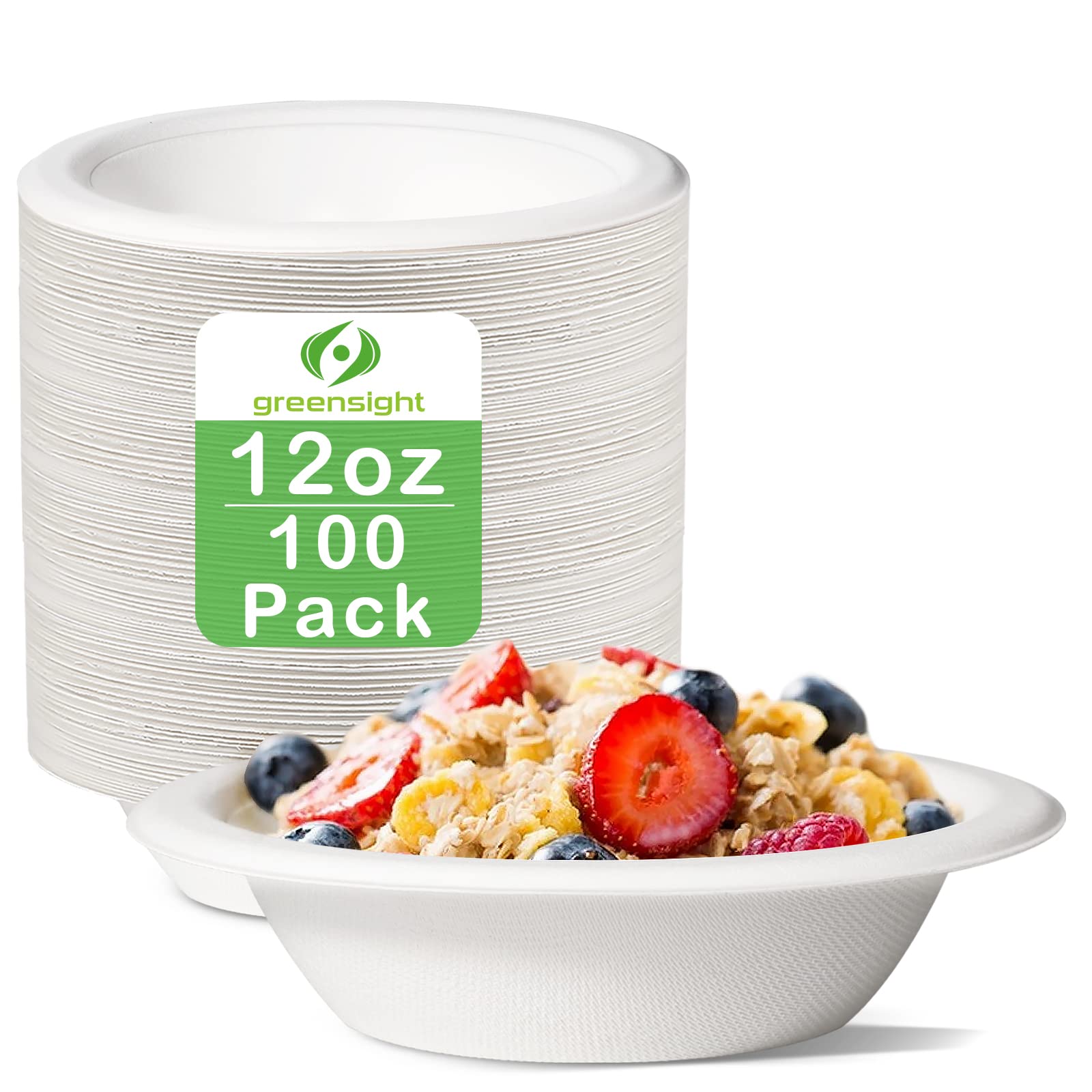 Compostable Paper Bowls - 100 Pack -8 Compostable Paper Bowls - 100 Pack -8