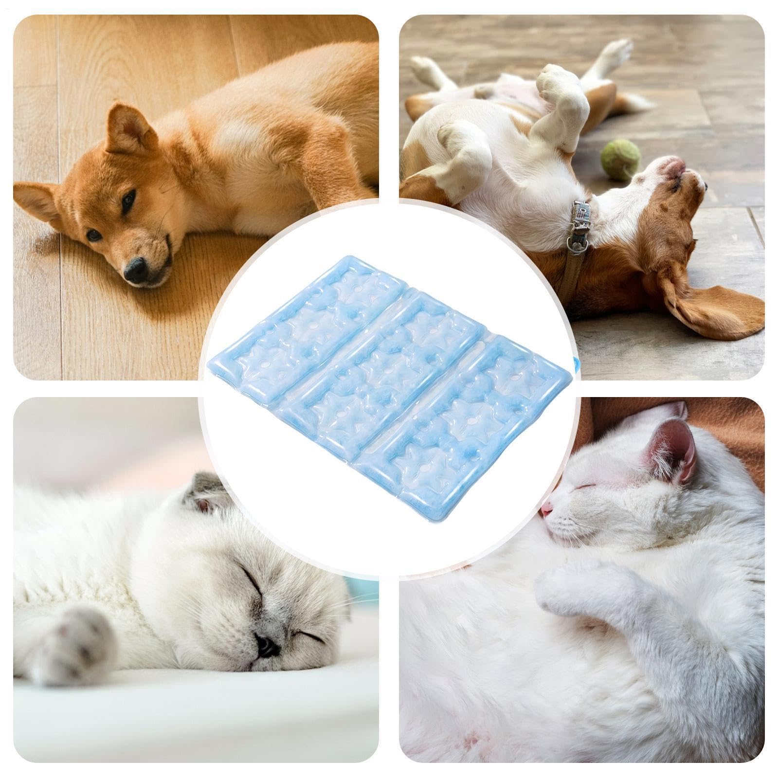 Tappetino Rinfrescante Da Cane 55x40cm Coperta Riutilizzabile Per Gabbia Di | Cuscino Rinfrescante Da Gatto in Trasportino, Cuccia, Automobile, Divano, , Pavimento, Interno ed Esterno