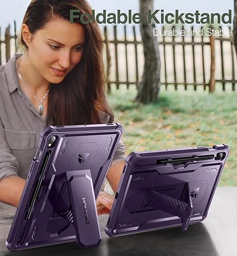 Miniatura 6 de Dexnor Funda para Samsung Galaxy Tab S9 de 11 pulgadas 2023, Protector de pantalla y soporte integrados con soporte para bolígrafo, resistente a
