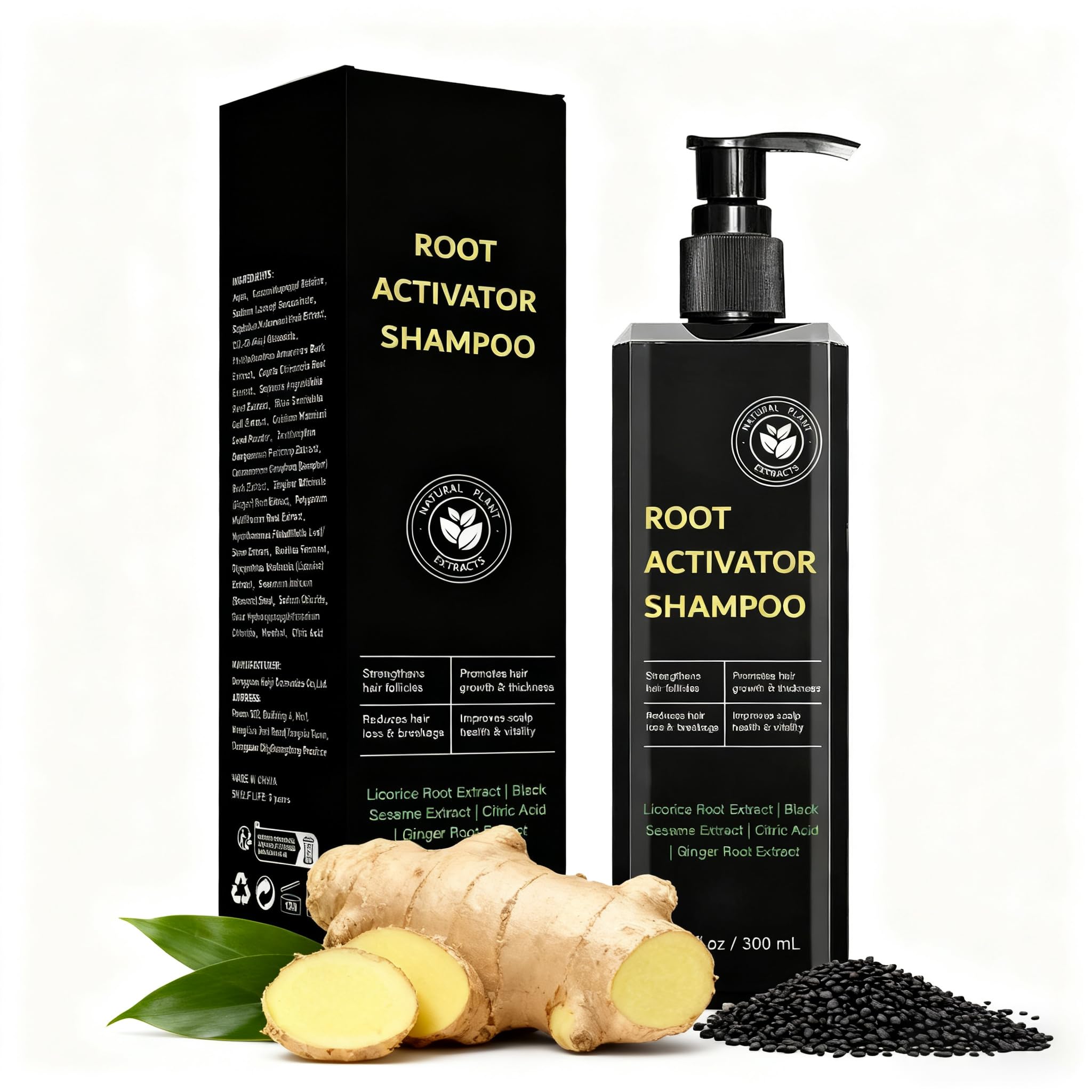 Miracle TQ Root Activator Shampoo for Men & Women - Anti Hair Loss & Mens Hair Regrowth Shampoo with Natural Herbal Ingredients & Biotin - For Scalp