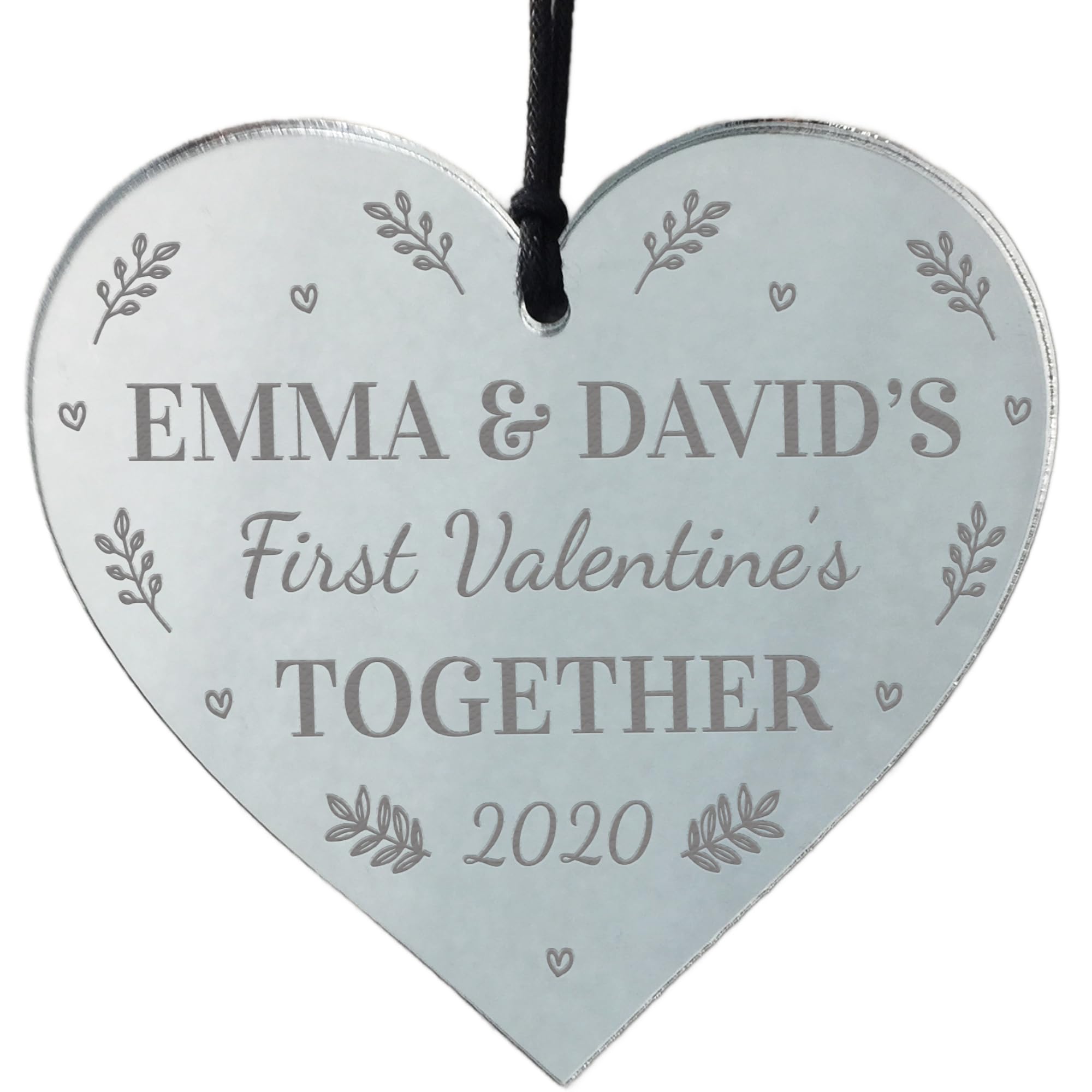 1st Valentines Day Gift Personalised Heart Gift For Boyfriend Or Girlfriend Special Keepsake Plaque