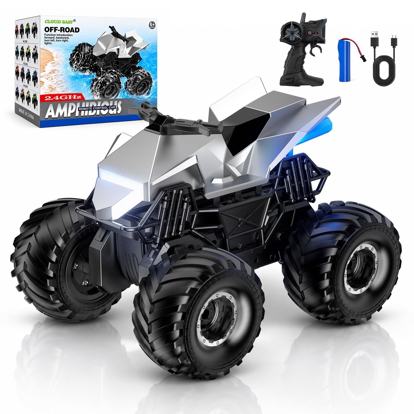 Remote Controlled Amphibious Motorcycle, Waterproof RC Car,
