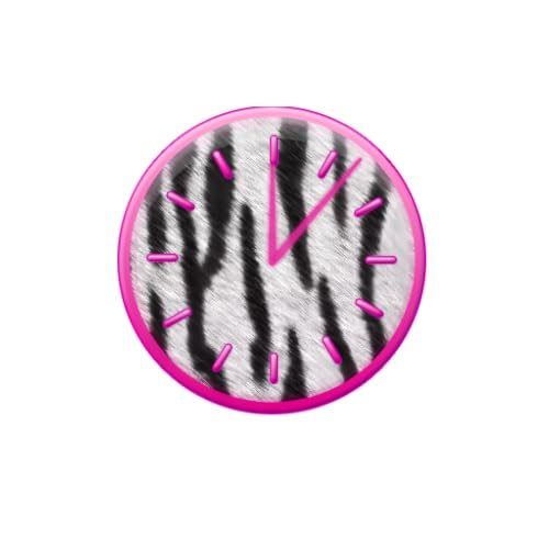 Zebra Pink Clock - //medicalbooks.filipinodoctors.org