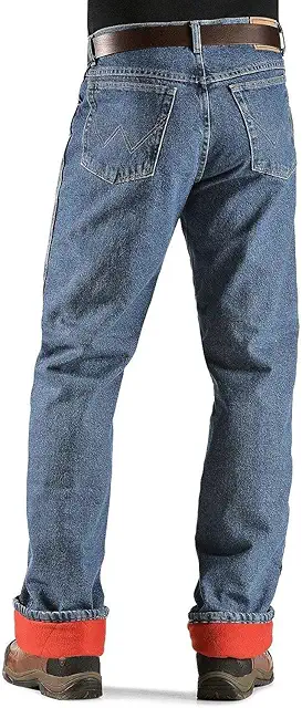 Rugged Wear Men's Insulated Blue Jeans - Woodland Thermal Jean
