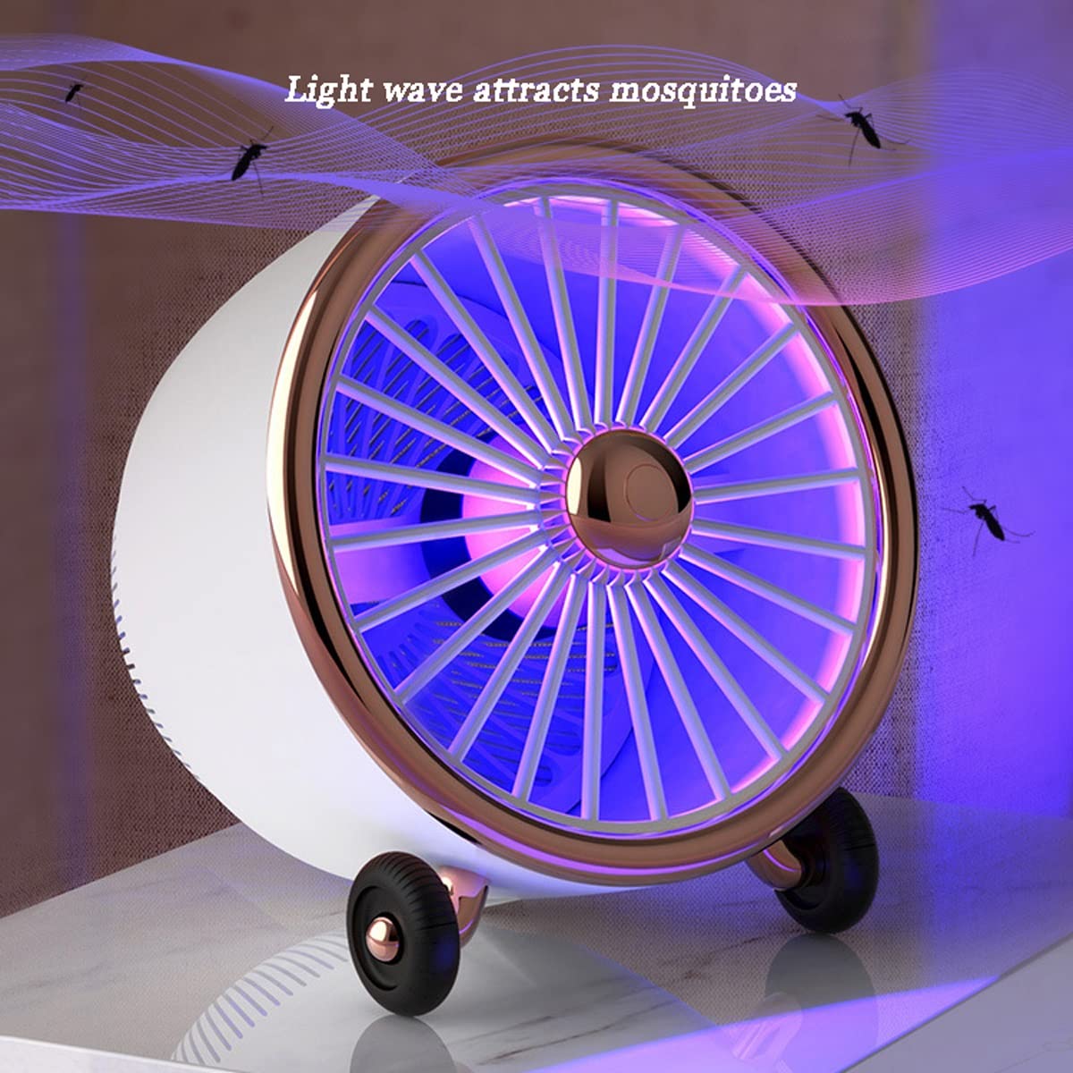 Bug Zapper, Lampada antizanzare Portatile Lampada antizanzare a Risparmio energetico a LED, Controllo Fisico antizanzare, Ricaricabile con Cavo USB (Blu)