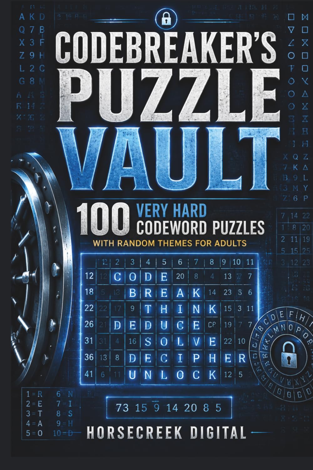 Codebreaker’s Puzzle Vault: 100 Very Hard Codeword Puzzles with Random Themes for Adults