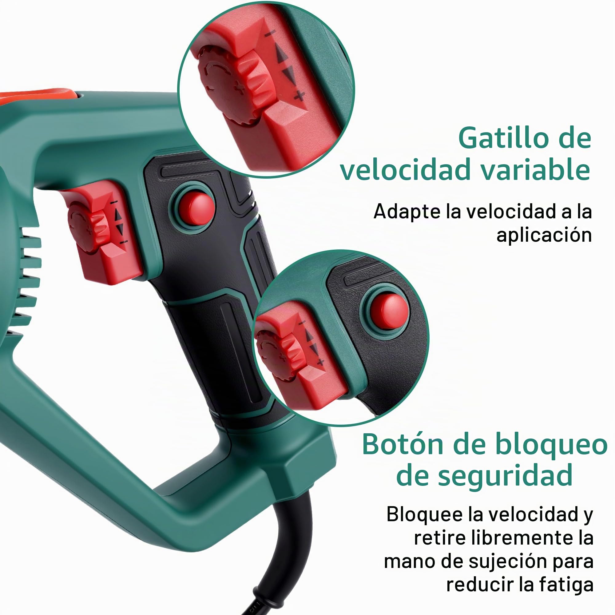 POSENPRO Sierra de Sable 750W, Sierra Eléctrica, 180° mango giratorio, Velocidad variable 0-2800 SPM, Cambio de Hoja sin Herramientas, 4 hojas, Para Cortar Madera, PVC y metal