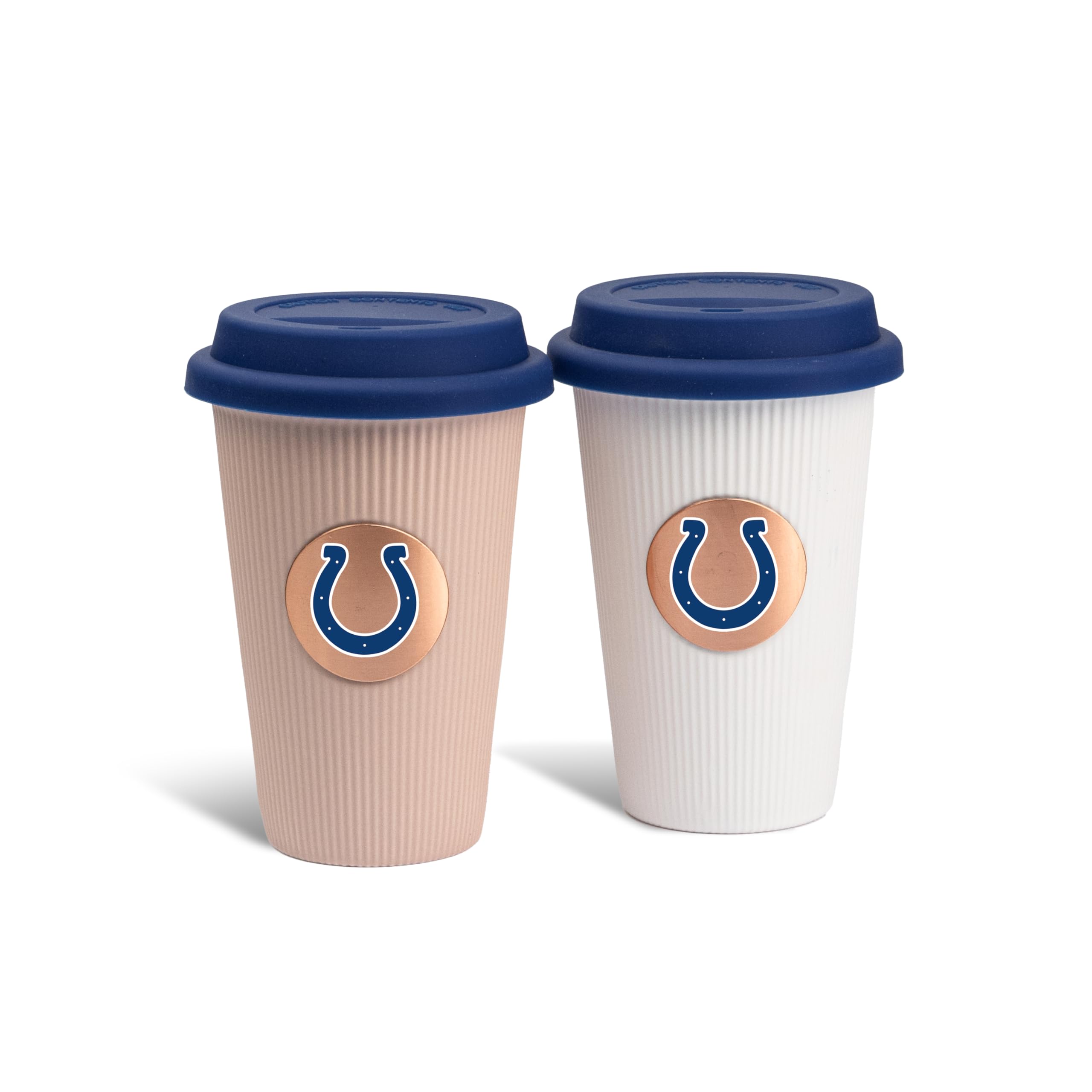 The Memory Company Officially Licensed 2-Pack Barista Cups w/Covers, Indianapolis Colts