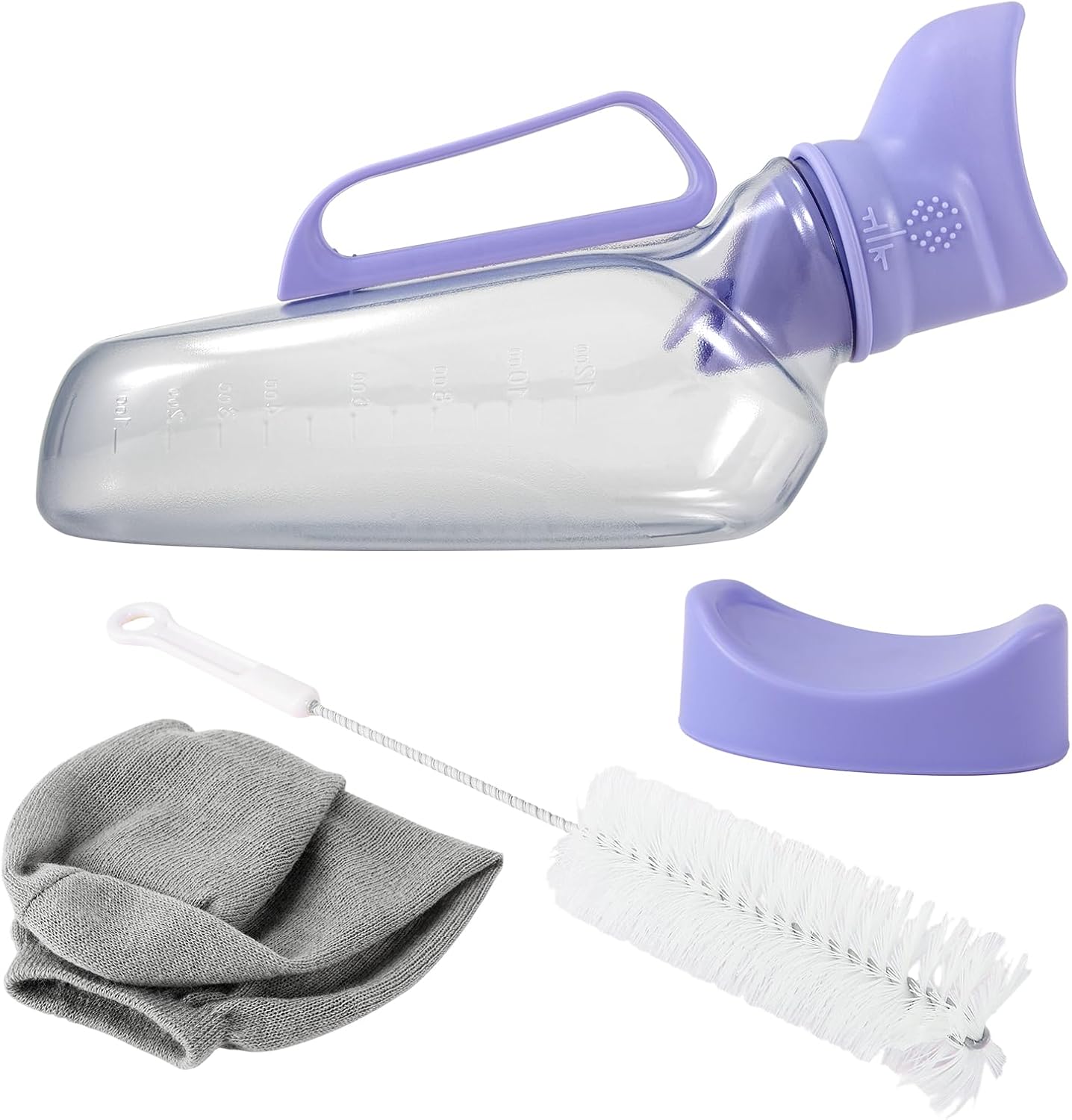 Female Urinal 40oz, Leak-Proof Urine Bottle with Handle for Bedside & Nighttime Use | Portable Pee Bottle for Car Travel, Hospital Recovery, Elderly Senior Care, Women Urination Device