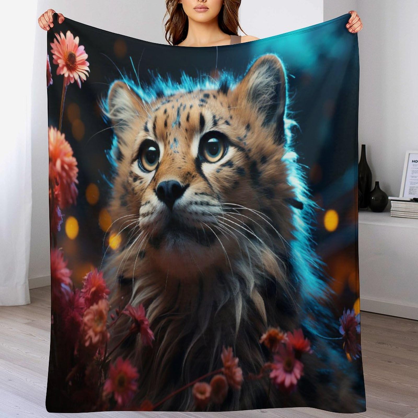 Couverture de léopard en flannel polaire douce pour réchauffer vos soirées balcon