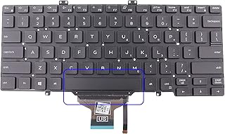 LeFix US Backlit Keyboard with Frame Compatible with Dell Latitude 7400,Not Fit for 7400 2 IN1,0RN86F