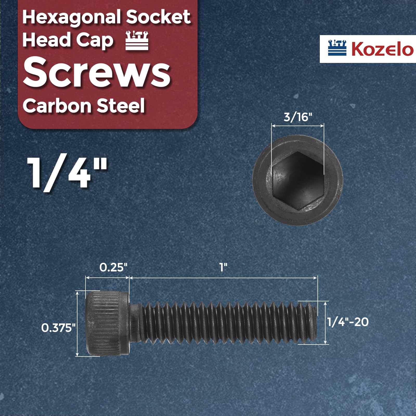 Kozelo 20pcs Socket Head Cap Screws - Image 2