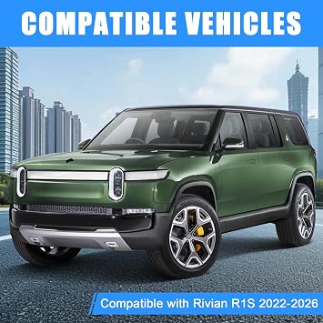 Mud Flaps Splash Guards for 2022-2026 Rivian R1S, Durable ABS Material, No-Drill Installation, Protects Against Mud, Rocks, and Debris, Front & Rear Fender Liner (4PCS)