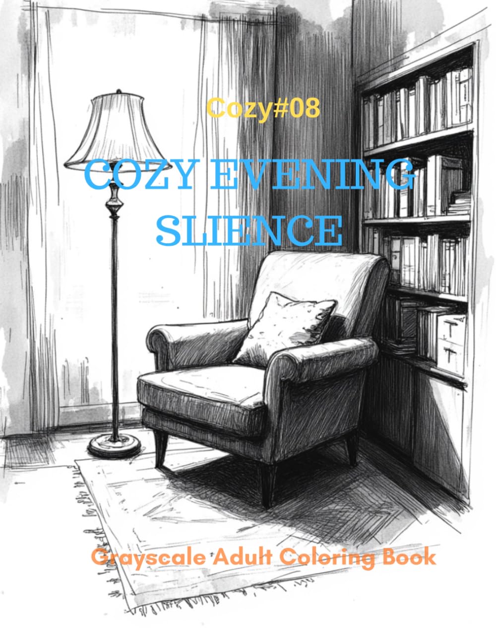 Cozy Evening Silence: A Grayscale Adult Coloring Book for Warm, Quiet Nights