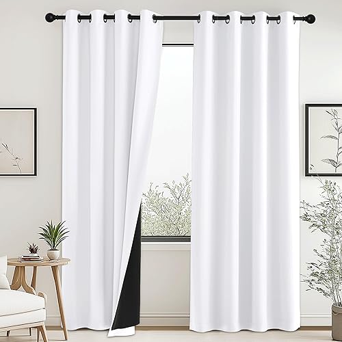 Miniatura 14 de Pony Dance - Cortinas 100% de opacidad, cortinas gruesas de doble capa con bloqueo de luz, cortinas térmicas aisladas que reducen el ruido para