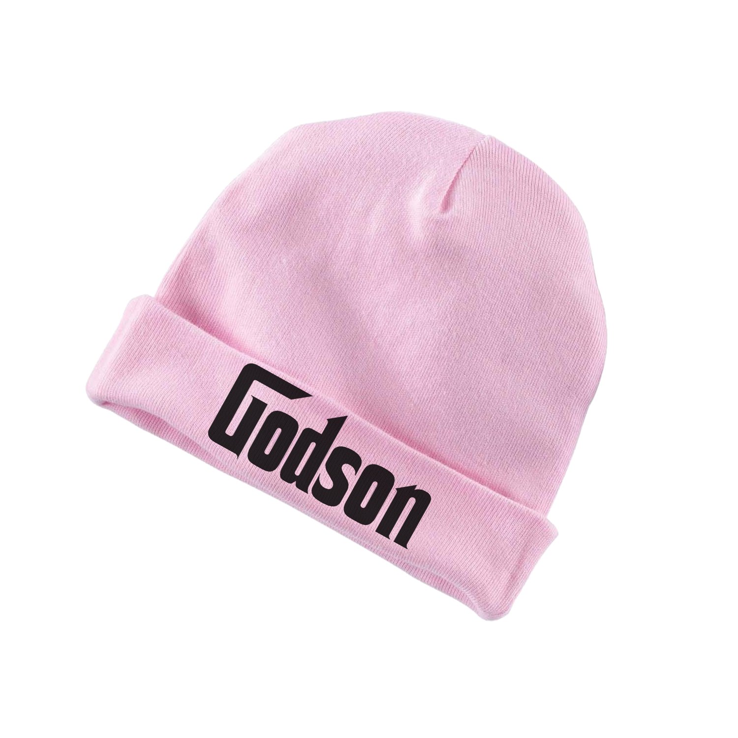 Decal Serpent Godson Parody Funny Baby Beanie Cotton Cap Hat - Pink