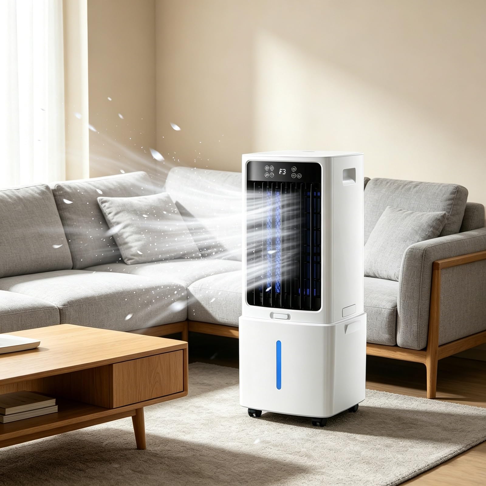 Windowless Portable Air Conditioners, 3-In-1 Swamp Cooler with Remote, Evap