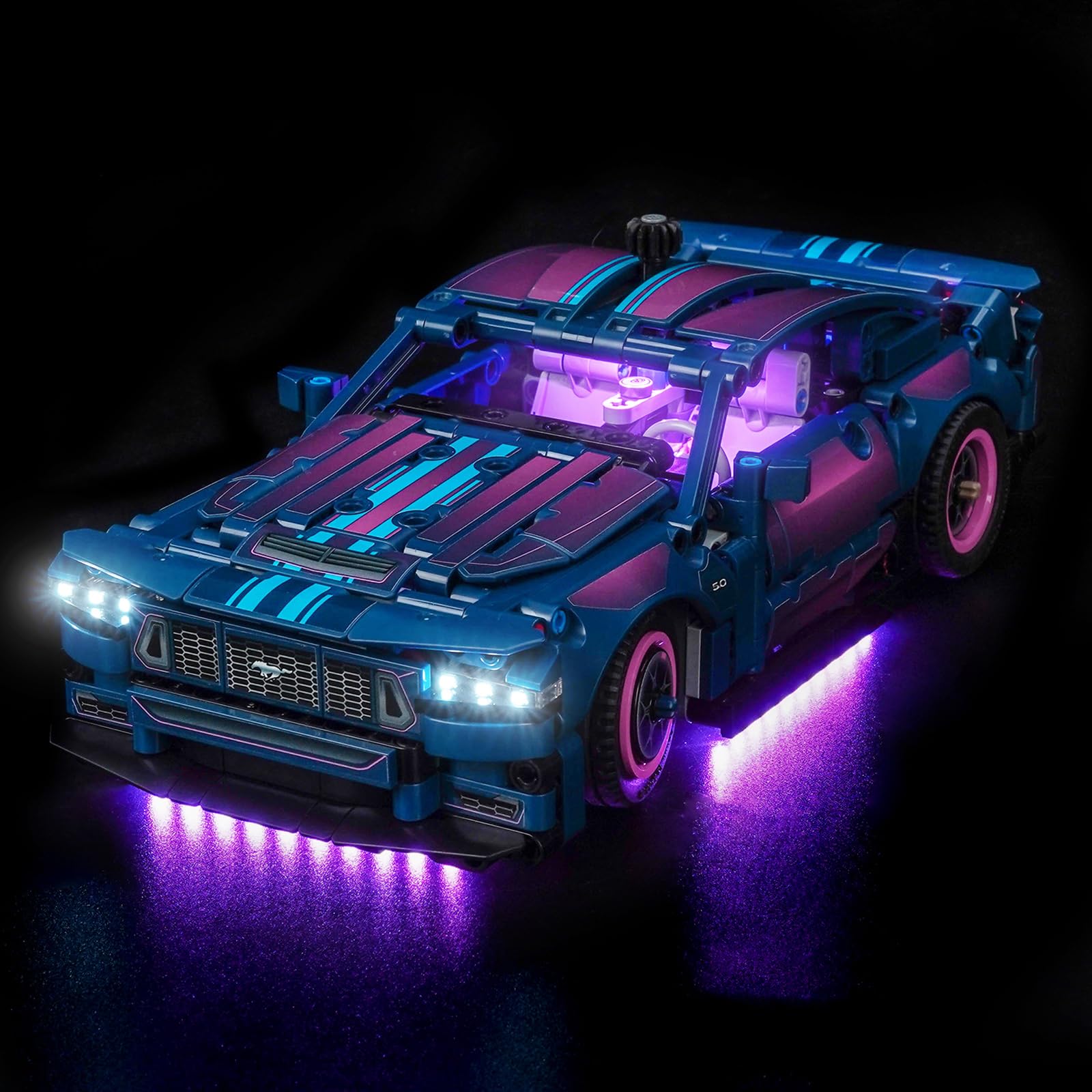 BrickBling Light Kit Compatible with Lego Custom Garage Ford Mustang GT Car